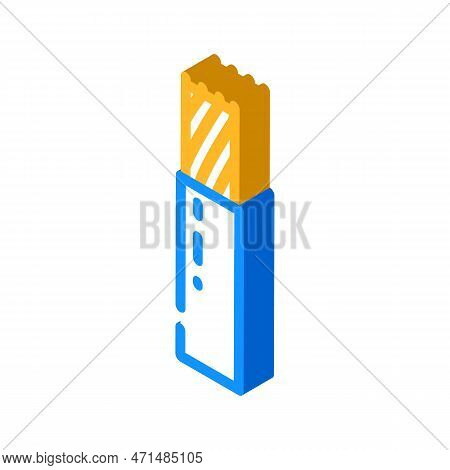 Flame Retardant Low Smoke Halogen Cable Isometric Icon Vector Illustration