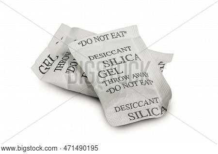 Closeup Of Silica Gel Or Desiccant Isolated