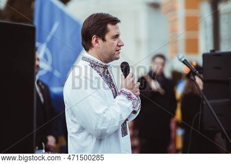Lisbon, Portugal - February 24, 2023: Ricardo Baptista Leite, A Portuguese Deputy, Wearing Tradition