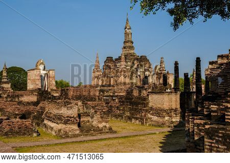 Wat Mahathat, Sukhothai Old City, Thailand. Ancient City Thailand, Sukothai Historical Park