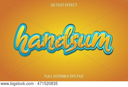 Handsum 3d Editable Text Effect Template, Text Effect Style