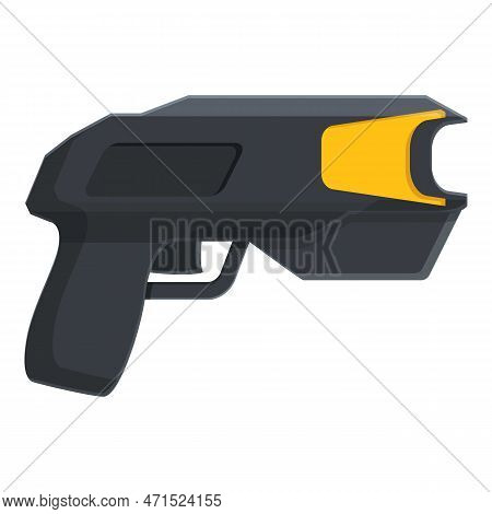 Taser Gun Icon. Cartoon Of Taser Gun Icon For Web Design Isolated On White Background
