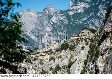 The Ruins Of Castel Penede Are Located In The Town Of Nago, Above The Resort Of Torbole, In The Nort