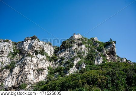 The Ruins Of Castel Penede Are Located In The Town Of Nago, Above The Resort Of Torbole, In The Nort