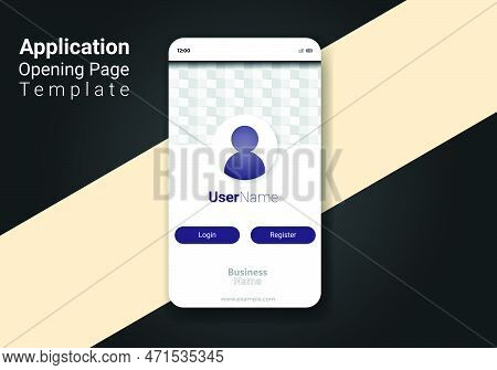 Landing Page Template. Home Page For App Design.