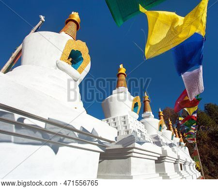 Stupas In Za-sa Or Zasa Monastery Near Salleri Vilage, Solukhumbu, Nepal