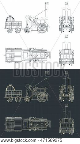 Robert Stephenson`s Steam Locomotive Blueprints