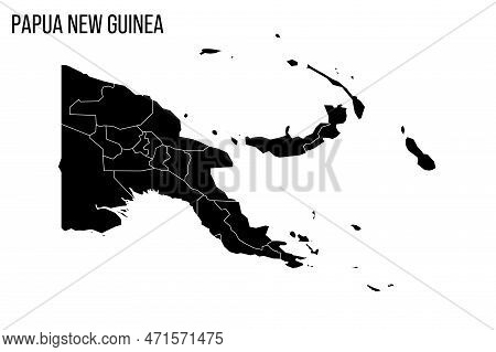 Papua New Guinea Political Map Of Administrative Divisions - Provinces, Autonomous Region And Nation