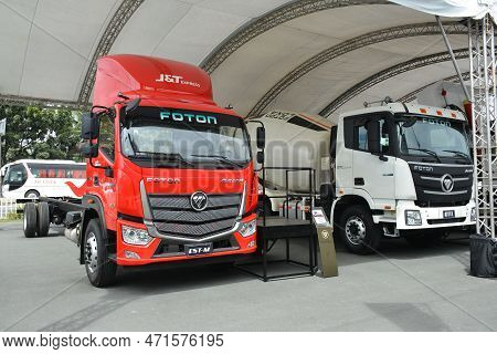 Pasay, Ph - Feb 11 - Foton Auman Est-m Bare Chassis Truck At Foton Big Show On February 11, 2023 In 