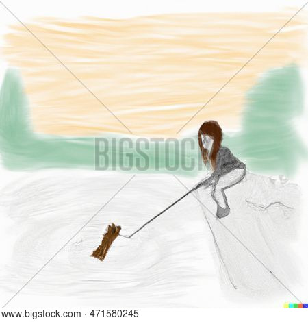 A Brunette Girl Playing Near The River Collecting Flowers And Fruits