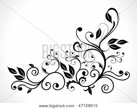 Abstrakt sort blomster