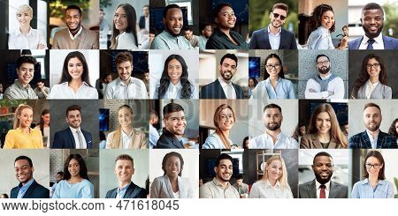Mosaic Of Successful Young Business Men And Women, Collage