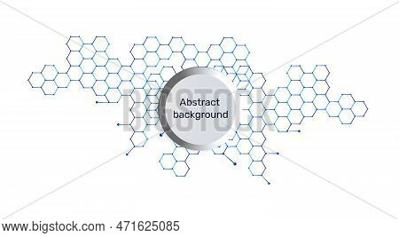 Abstract Background And Geometric Pattern With Connecting Dots And Lines. Network Concept, Internet 