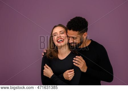 Portrait Of Young Multiracial Couple, Studio Shoot.