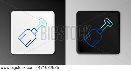 Line Shovel Toy Icon Isolated On Grey Background. Colorful Outline Concept. Vector