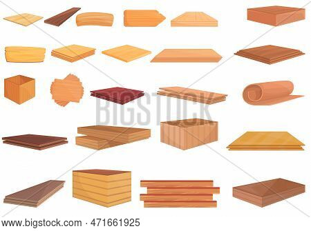 Plywood Icon. Cartoon Of Plywood Icon For Web Design Isolated On White Background