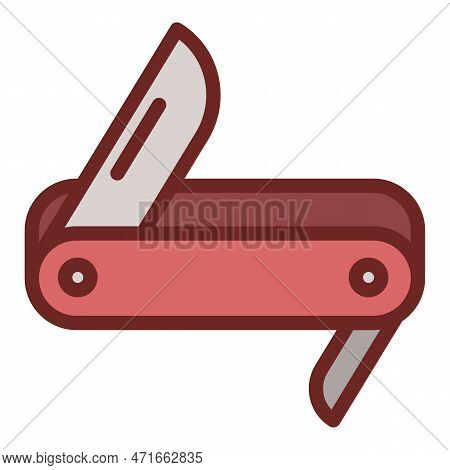 Army Penknife Icon. Outline Army Penknife Icon For Web Design Isolated On White Background