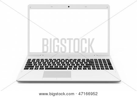 Ordinateur portable blanc mobilité