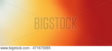 Orange Yellow Color Gradient Background, Grainy Burn Fiery Noise Texture Banner, Copy Space