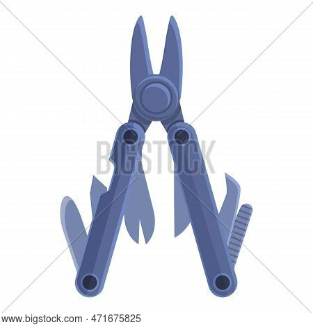 Survival Pliers Multitool Icon. Cartoon Of Survival Pliers Multitool Icon For Web Design Isolated On