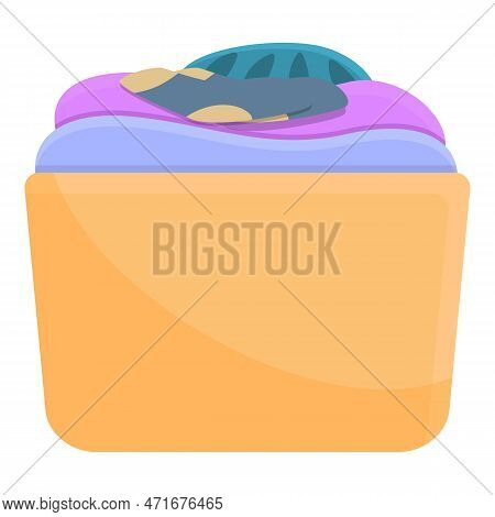 Second Hand Clothes Box Icon. Cartoon Of Second Hand Clothes Box Icon For Web Design Isolated On Whi