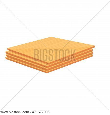 Plywood New Stack Icon. Cartoon Of Plywood New Stack Icon For Web Design Isolated On White Backgroun