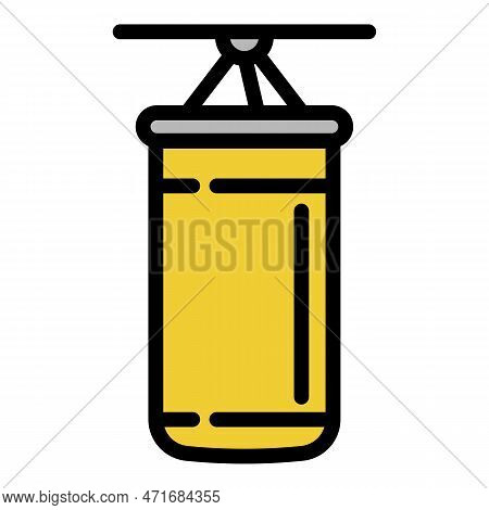 Box Punching Bag Icon. Outline Box Punching Bag Icon For Web Design Isolated On White Background