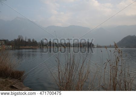 Italy, Trentino Alto Adige: Glimpse Of Levico Lake.