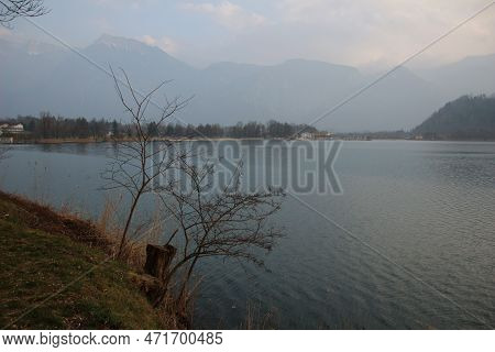 Italy, Trentino Alto Adige: Glimpse Of Levico Lake.