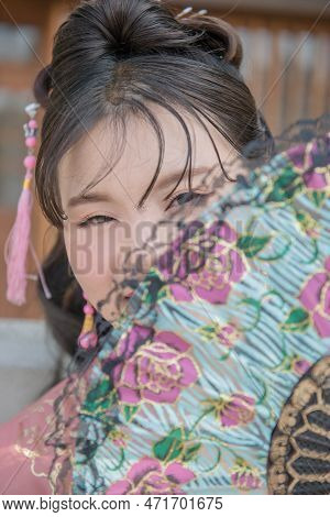 Girl, Asian, Smiley, Charming, Pink, Hanfu, Han Dynasty, Ancient China