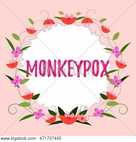 Inspiration Showing Sign Monkeypox. Internet Concept Poxvirus Of Africa Caused By Chiefly In Wild Ro