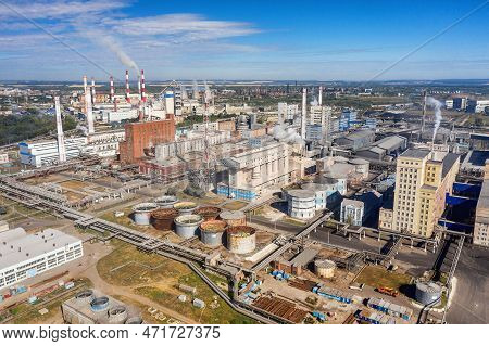 Sterlitamak, Republic Of Bashkortostan, Russia - 08.14.2022: Chemical Production: Jsc Bashkir Soda C
