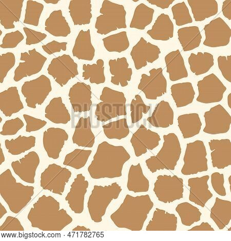 Abstract Modern Giraffe Seamless Pattern. Animals Trendy Background. Brown Decorative Vector Stock I