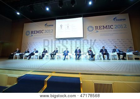 Moscou - 21 de novembro: Diretores das principais organizações na conferência International Real Estate Mana