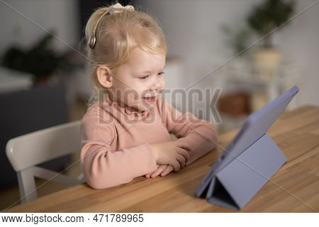 Deaf Child Girl With Cochlear Implant Studying To Hear Sounds - Recovery After Cochlear Implant Surg