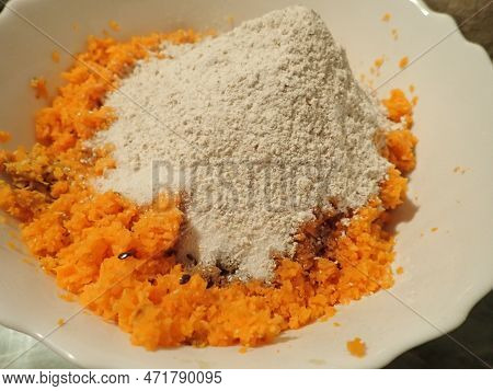 Homemade Cooking Of A Carrot Cake