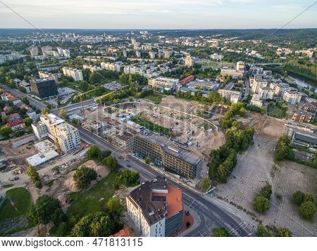 Old And Destroyed Zalgiris Stadium In Vilnius, Lithuania.