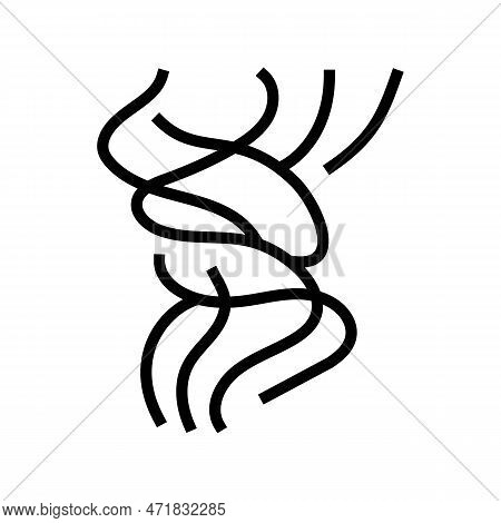 Hot Smell Line Icon Vector. Hot Smell Sign. Isolated Contour Symbol Black Illustration