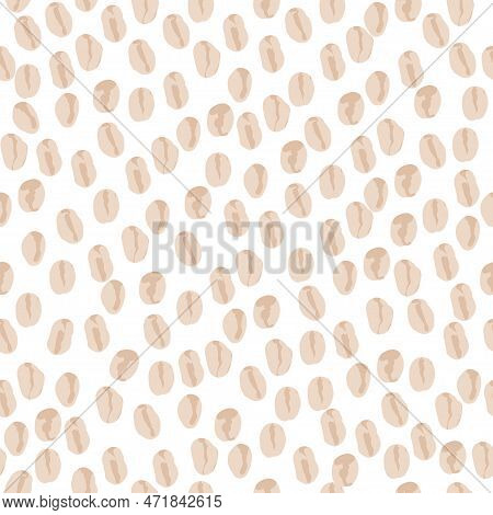 Seamless Cornflakes Pattern. Vector Seamless Pattern, Hand Drawn Illustration. Oat Flakes Seamless B