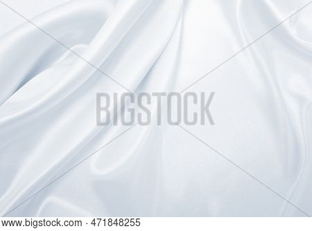 Smooth Elegant Grey Silk Or Satin Luxury Cloth As Wedding Background. Luxurious Background Design