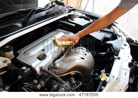 Limpar o motor do carro