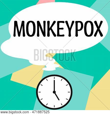Text Caption Presenting Monkeypox. Business Concept Poxvirus Of Africa Caused By Chiefly In Wild Rod