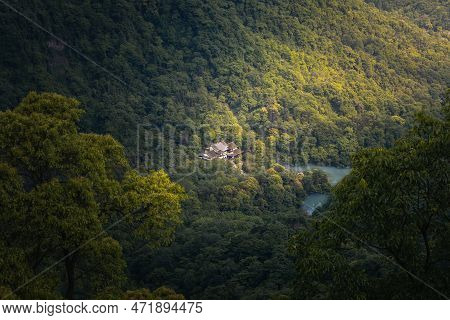 The Mount Qingcheng Is Lush And Green In The Mountains.
