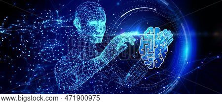 Artificial Intelligence (ai), Machine Learning And Modern Computer Technologies Concepts. Business,