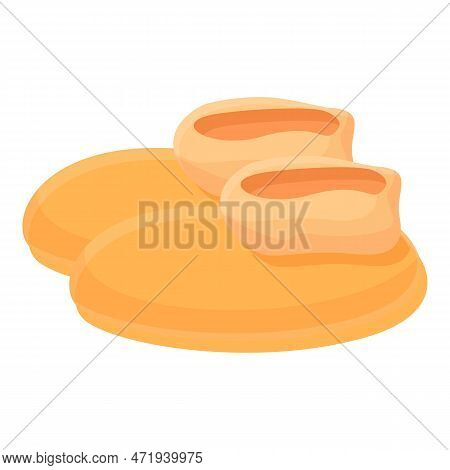Slippers Socks Icon. Cartoon Of Slippers Socks Icon For Web Design Isolated On White Background