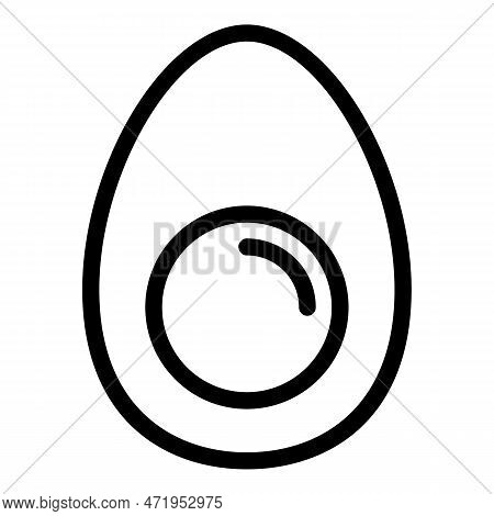 Half Boiled Egg Icon. Outline Half Boiled Egg Icon For Web Design Isolated On White Background