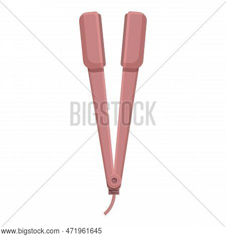 Hair Straightener Icon Cartoon . Heat Iron. Electric Appliance