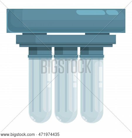 Osmosis Pump System Icon Cartoon . Water Reverse. Filter Tank