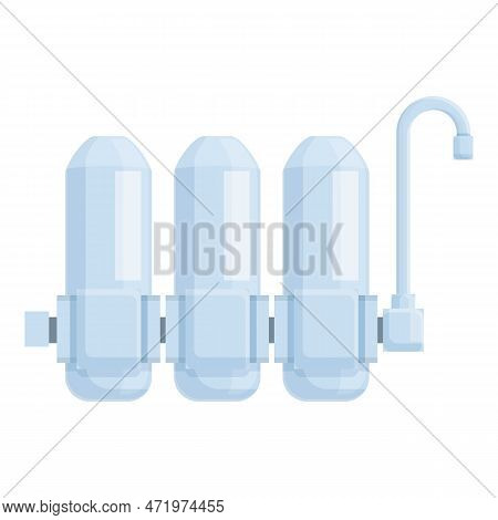 Osmosis Purify Icon Cartoon . Water System. Filter Tank
