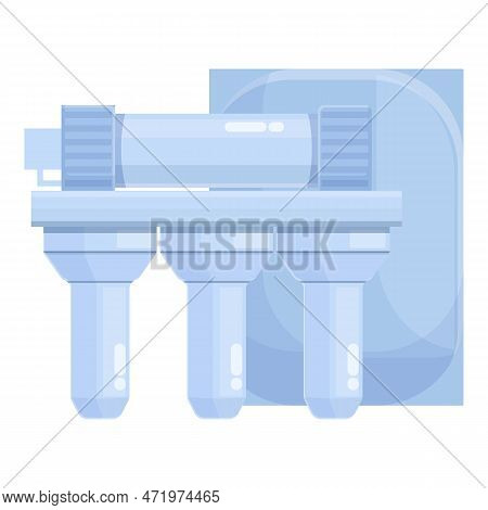Osmosis Reverse Icon Cartoon . Water System. Filter Tank